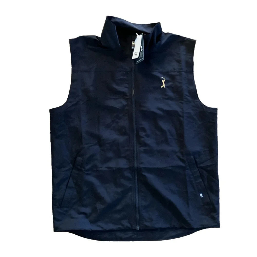 Cutter & Buck Blue Golf Vest Mens Size M Golf Charter Eco Vest Water Resistant